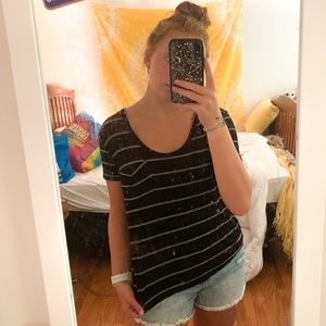 Black & White Striped Tshirt